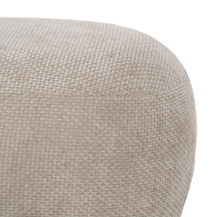 Puf bej stofă design organic [5]