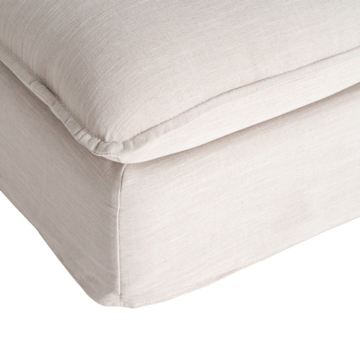 Puf bej tapitat din stofă cu structură din mdf [4]