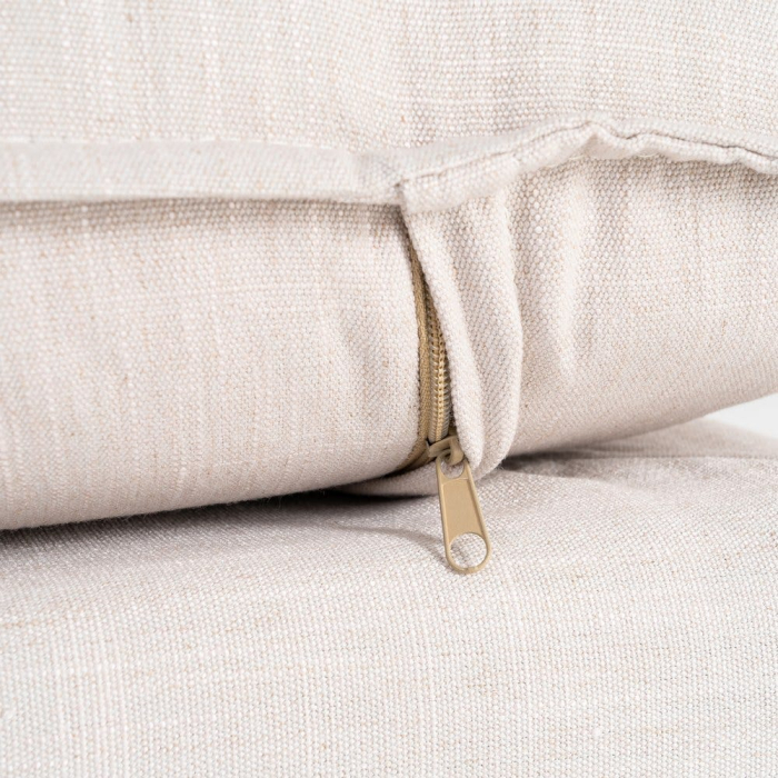 Puf bej tapitat din stofă cu structură din mdf [6]