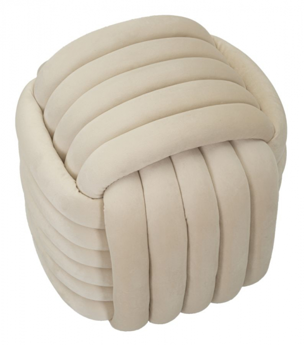 Puf Catifea Crem | Decor Nautic | Mobilier Versatil [4]