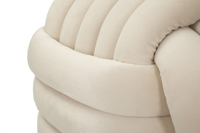 Puf Catifea Crem | Decor Nautic | Mobilier Versatil [6]