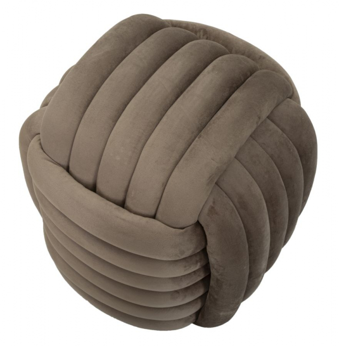 Puf Catifea Gri | Design Nautic | Mobilier Modern [3]