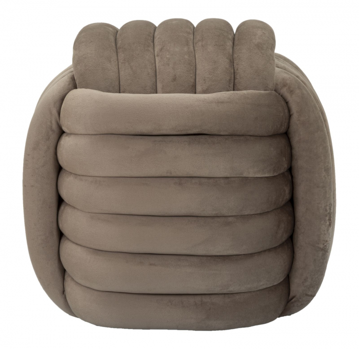 Puf Catifea Gri | Design Nautic | Mobilier Modern [4]