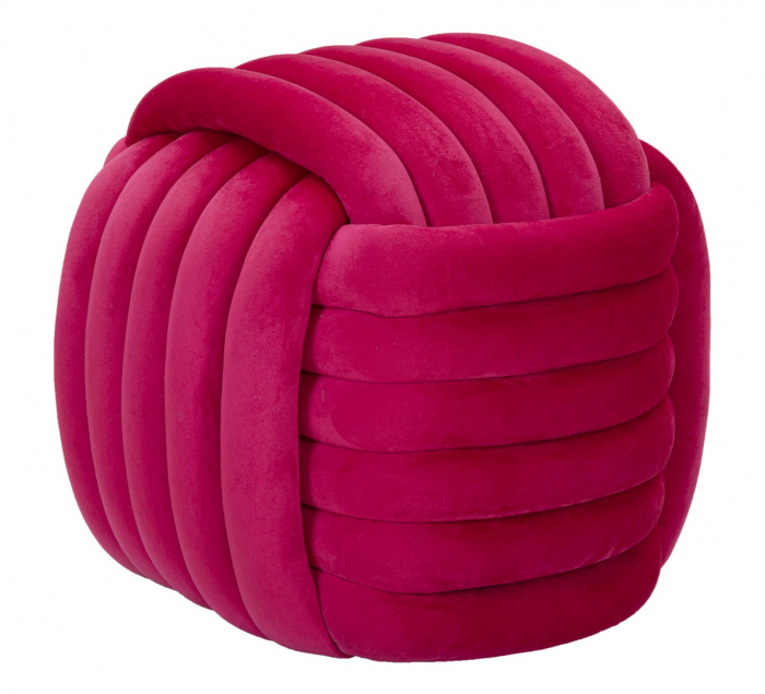 Puf Catifea Rosu Fuxia | Decor Indraznet | CreativDeco [3]