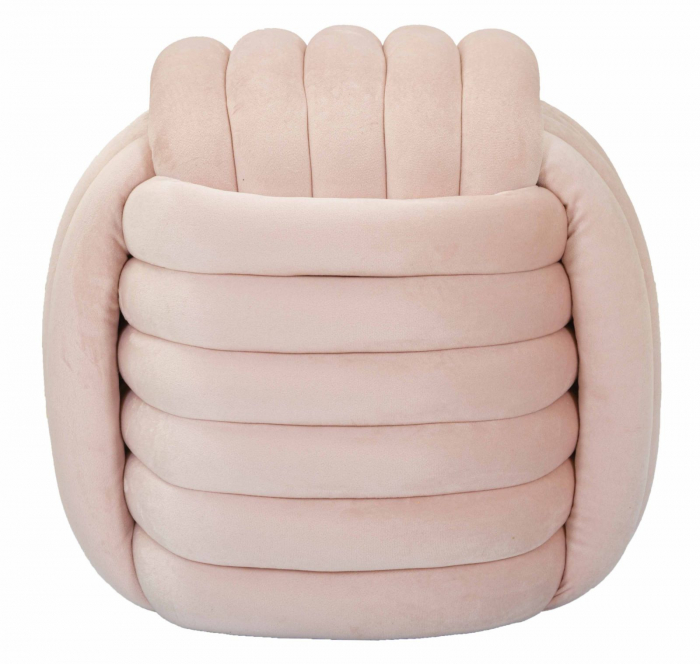 Puf Catifea Roz | Decor Original | Mobilier Confortabil [3]
