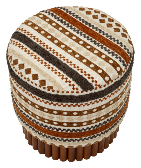 Puf etnic mic tapițerie multicoloră [3]