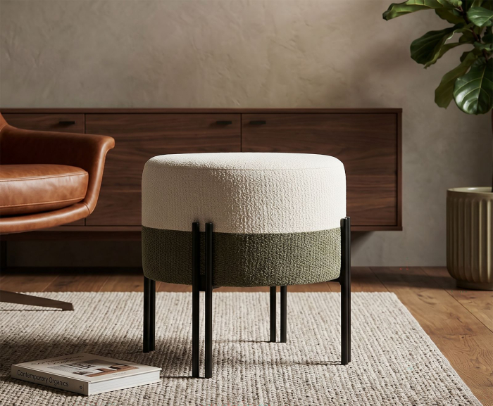 Puf în stil modern bicolor mic [6]