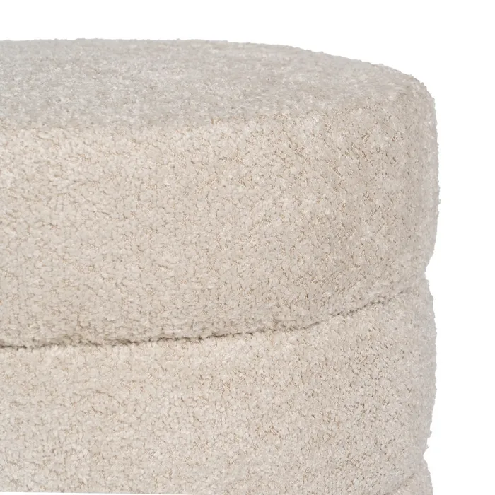 Puff Yokohama Crem, Stofa Boucle, 42 X 42 X 46 CM [3]