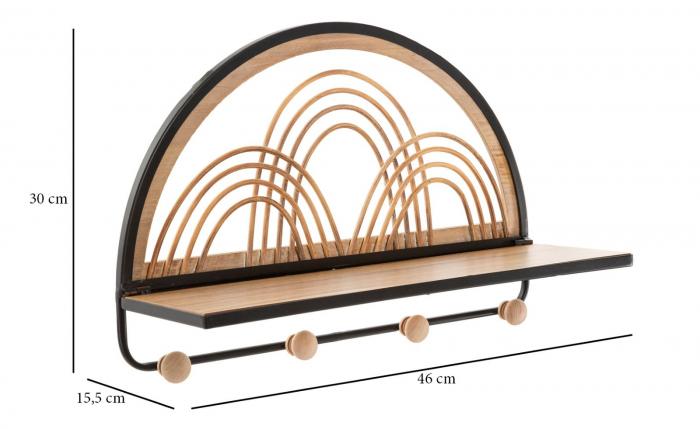 Raft cuier ratan boho chic organizare hol CreativDeco [6]