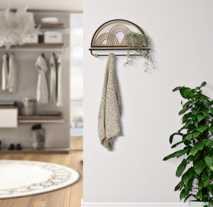 Raft cuier ratan boho chic organizare hol CreativDeco [2]