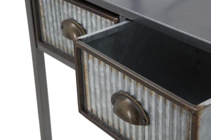 Raft Illinois A cu sertare, stil vintage industrial. Rafturi metalice rezistente pentru baie. Organizare practica in spatii umede de la CreativDeco. [9]