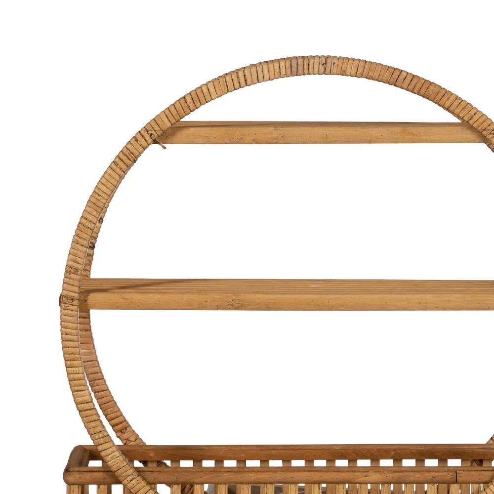 Raft perete rotund Ratan, natural [4]
