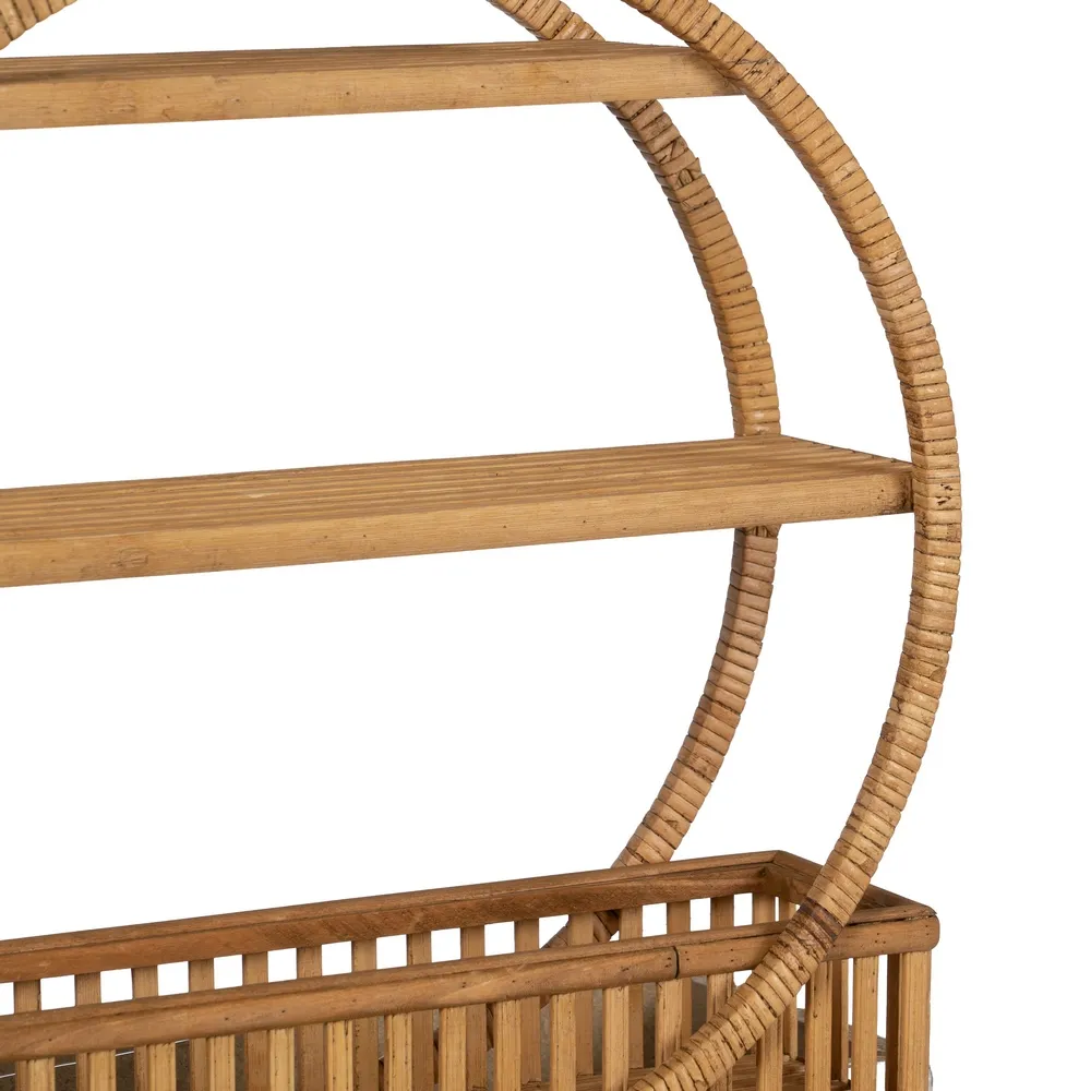 Raft perete rotund Ratan, natural [2]