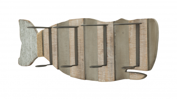 Raft perete vinuri Balena, fier/MDF [7]