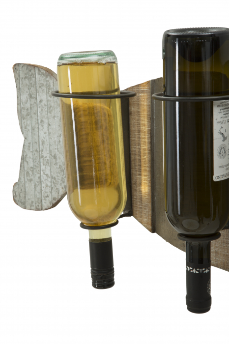 Raft perete vinuri Balena, fier/MDF [4]
