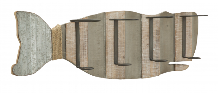Raft perete vinuri Balena, fier/MDF [8]