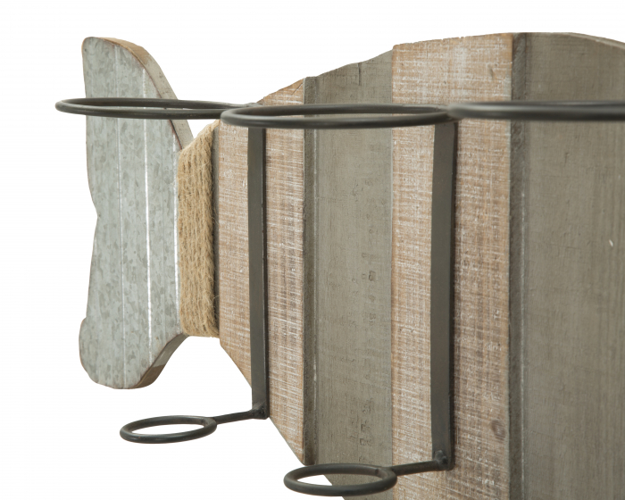 Raft perete vinuri Balena, fier/MDF [5]