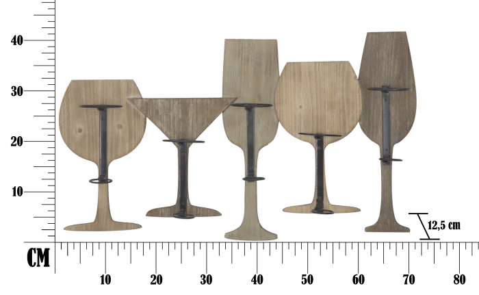 Raft perete vinuri Rack, fier/MDF [9]