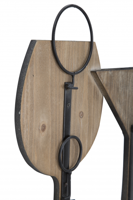 Raft perete vinuri Rack, fier/MDF [6]