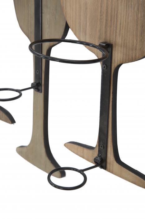 Raft perete vinuri Rack, fier/MDF [8]