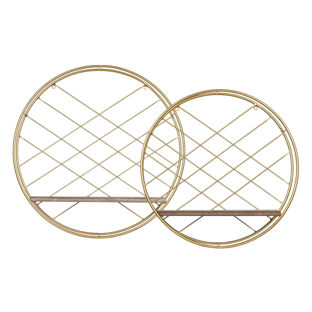 Raft rotund auriu pentru decor elegant si accesorii [2]