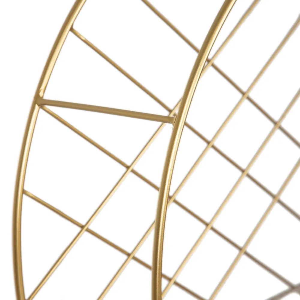 Raft rotund auriu pentru decor elegant si accesorii [7]