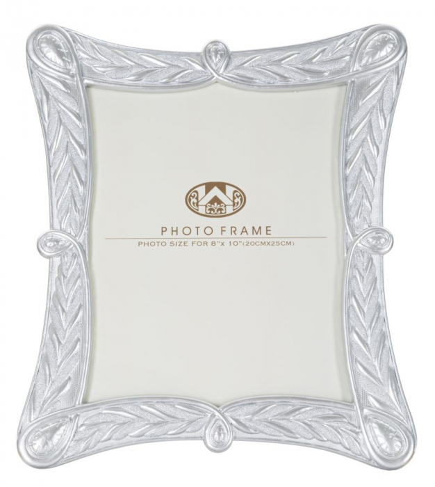 Rama foto argintie design clasic cu elemente naturale CreativDeco.ro.   [2]