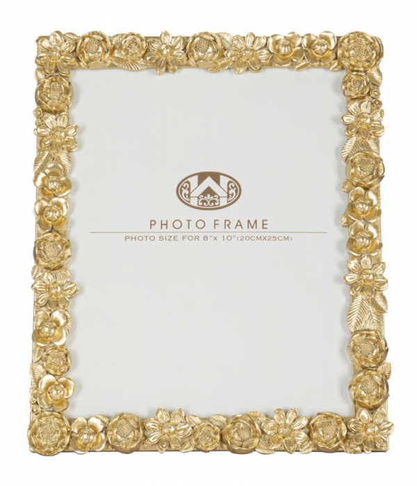 Rama foto aurie flori relief rasina Glam - CreativDeco.ro [2]
