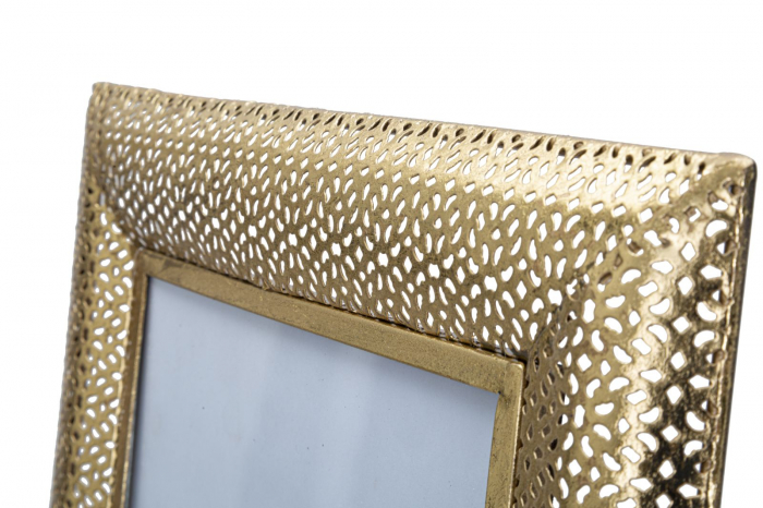 Rama foto aurie metal filigran stil Glam, design sofisticat CreativDeco.ro.   [4]