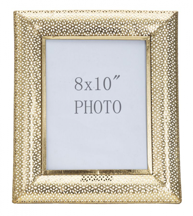Rama foto aurie metal filigran stil Glam, design sofisticat CreativDeco.ro.   [2]
