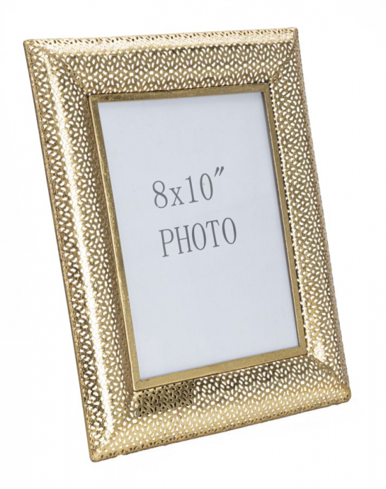 Rama foto aurie metal filigran stil Glam, design sofisticat CreativDeco.ro.   [1]