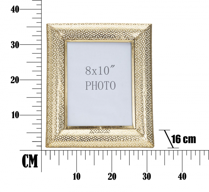 Rama foto aurie metal filigran stil Glam, design sofisticat CreativDeco.ro.   [6]