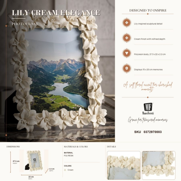 Set 2 rame foto crem compacte cu flori delicate [6]