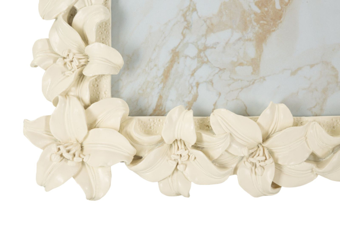 Set 2 rame foto crem cu relief floral tridimensional [4]