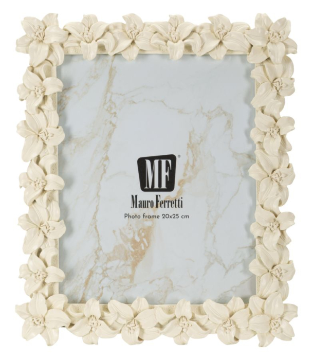 Set 2 rame foto crem cu relief floral tridimensional [2]