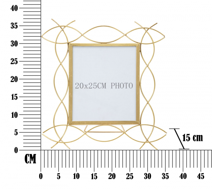Rama foto fier stil Glam, linii simple elegante CreativDeco.ro. [6]