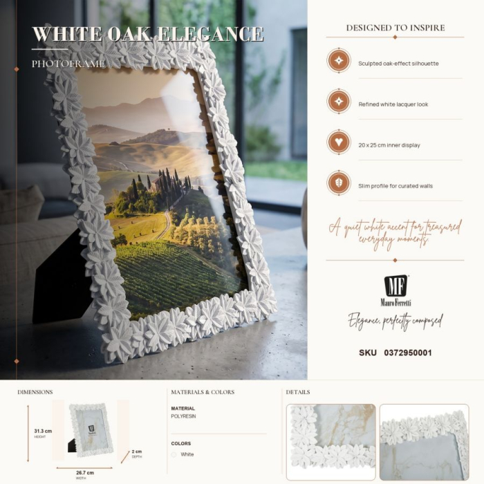 Set 2 rame foto florale albe stil romantic [6]