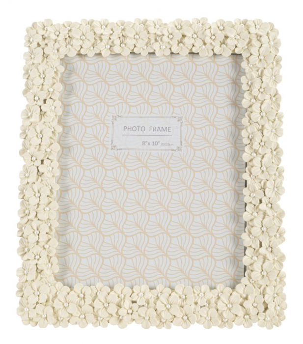 Rama foto alba cu floricele | CreativDeco.ro   [2]