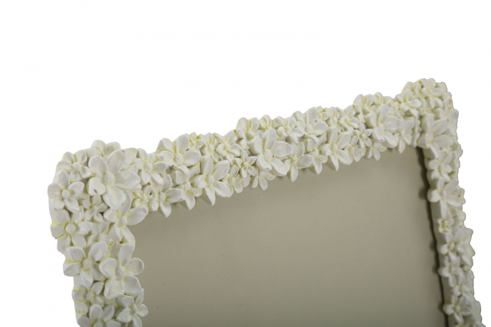 Rama foto floricele albe relief 20x25 rasina - CreativDeco.ro [4]