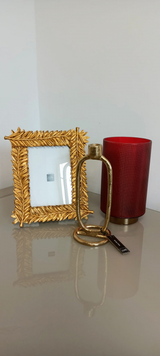 Rama foto handmade aurie din rasina design Frunze - creativdeco.ro [5]