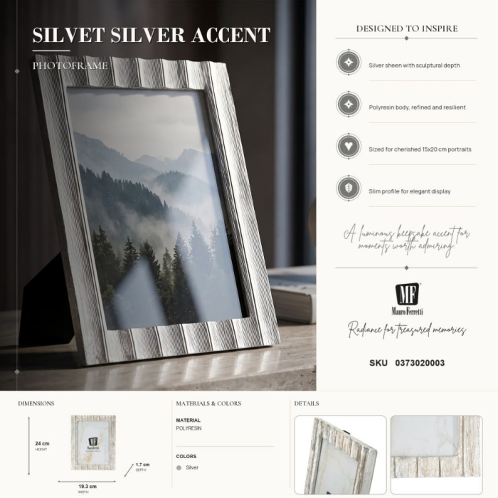 Set 2 rame foto mici stil vintage argintiu [6]