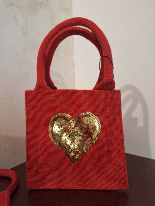 Sacosa cadou inimi, iuta paiete - creativdeco.ro [3]