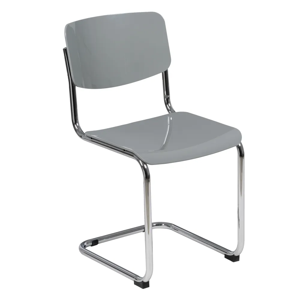 Scaun asteptare gri, ABS otel cromat [1]