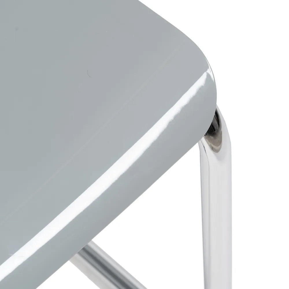 Scaun asteptare gri, ABS otel cromat [7]