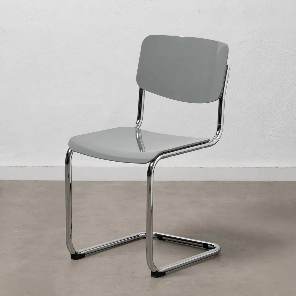 Scaun asteptare gri, ABS otel cromat [2]