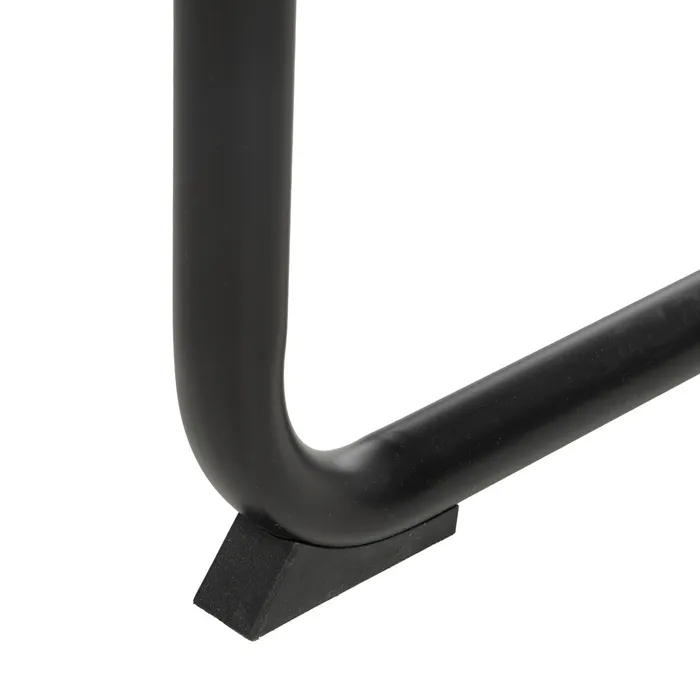 Scaun bar albastru din catifea matlasată cu cadru metalic negru – stil horeca modern [10]