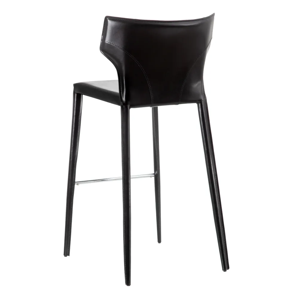 Scaun bar Black piele neagra metal [5]