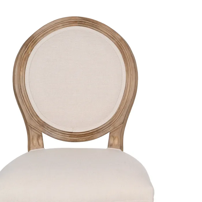 Scaun Bar Clasic, Lemn Stofa, Natural Crem - creativdeco.ro [5]