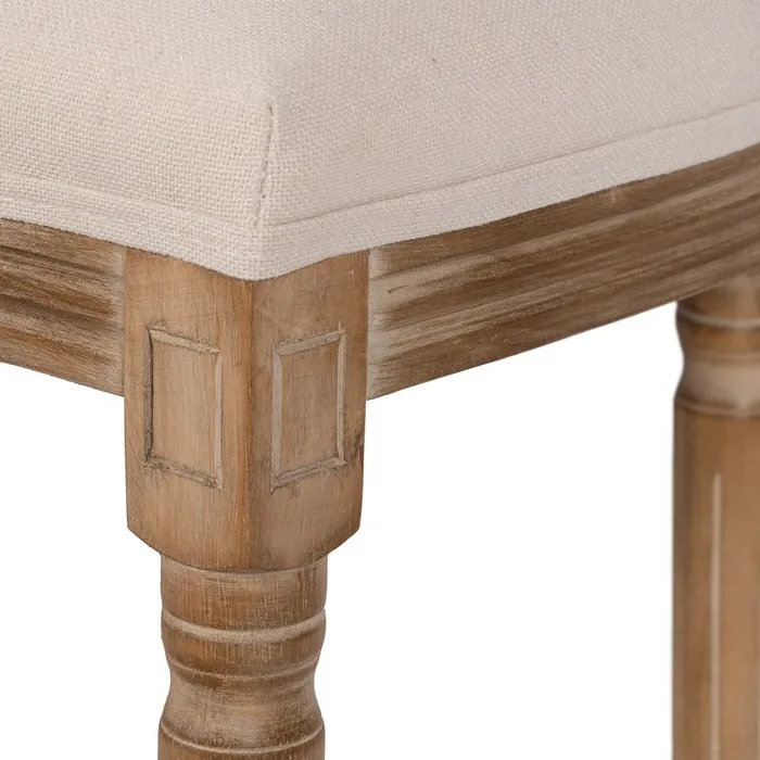 Scaun Bar Clasic, Lemn Stofa, Natural Crem - creativdeco.ro [7]