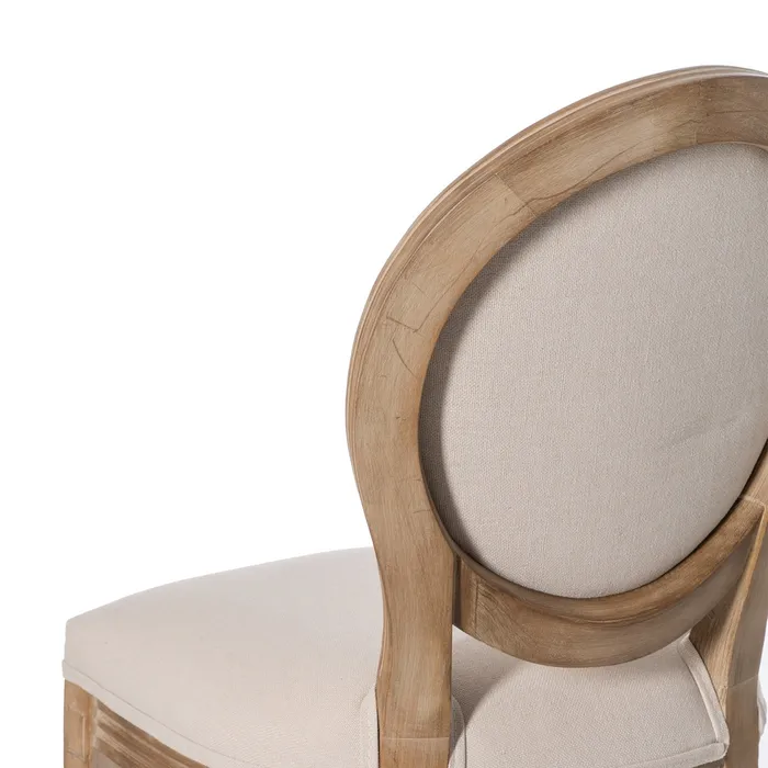 Scaun Bar Clasic, Lemn Stofa, Natural Crem - creativdeco.ro [6]